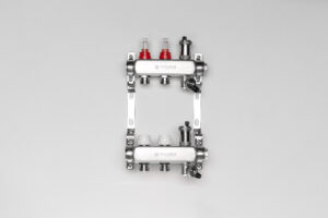 Adjustable 2-circuit manifold with flow meters