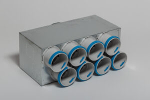 Oro paskirstymo kolektorinė dėžė su 8 atšakomis, DN160-12xDN75