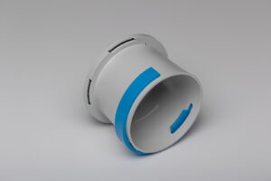 Atšaka su plastikiniu fiksatoriumi DN75